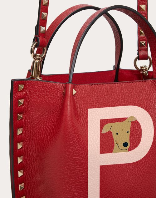 Bolso Shopper Personalizable Rockstud Pet De Valentino Garavani