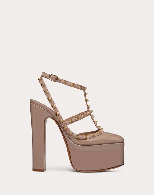 Valentino Garavani Rockstud 55 Leather Espadrille Wedge Sandals