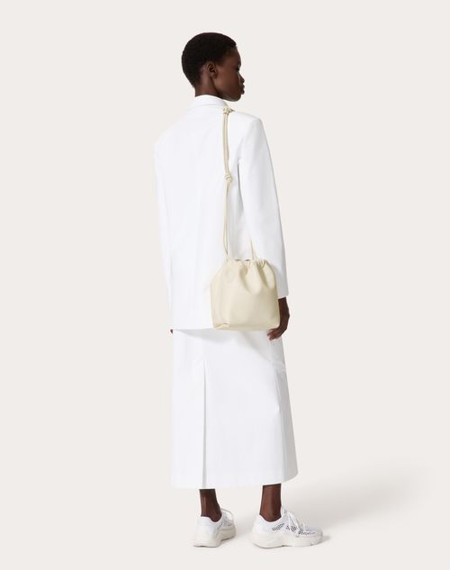Valentino Garavani - Vlogo Pouf Nappa Leather Pouch - Ivory - Woman - Woman Bags & Accessories Sale