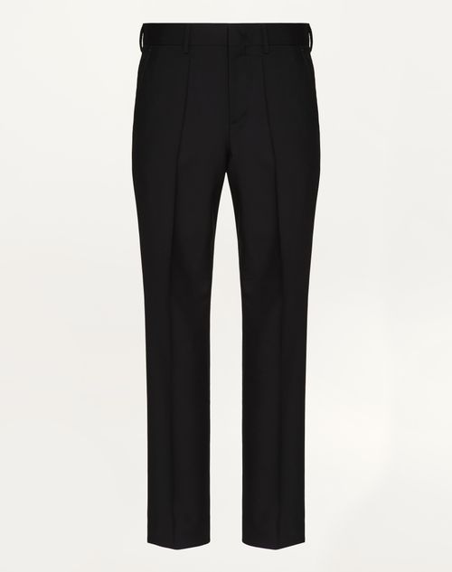 Mohair Wool Pants for Man in Black | Valentino US Mohair Wool Pants for Man in Black | Valentino US
