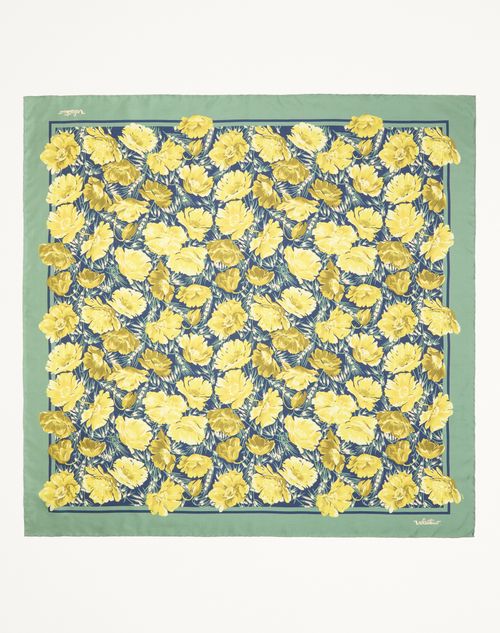 Valentino Garavani - Après L'hiver Poppies Silk Scarf - Green/multicolour - Woman - Soft Accessories