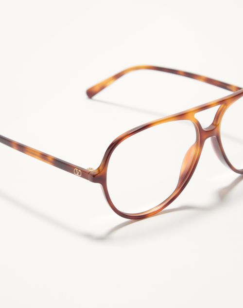 Valentino - Runde Acetat-brille - Havana - Unisex - Sonnenbrillen