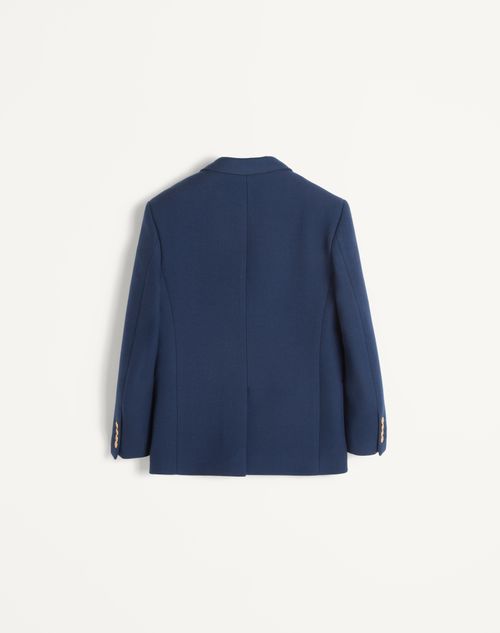Valentino - Double-breasted Double Wool Jacket - Indigo - Man - Man Ready To Wear Sale