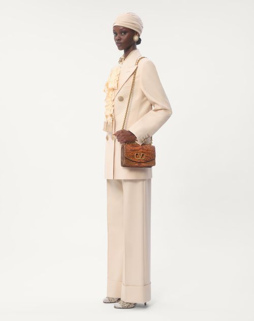 Valentino - Blazer In Diagonal Dry Wool - Birch - Woman - Shelf - Wrtw - W1 Whites