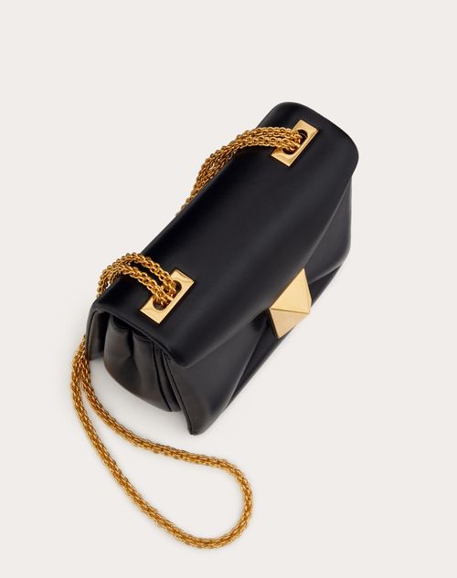 SMALL ONE STUD BAG IN NAPPA LEATHER WITH CHAIN