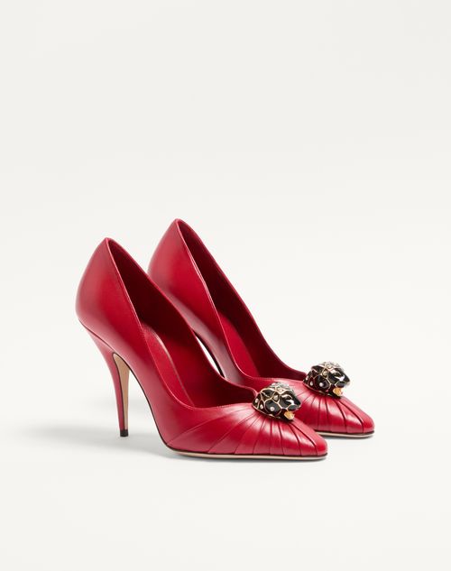 Valentino Garavani - Panthea Goatskin Pumps 105mm - Red - Woman - Pumps