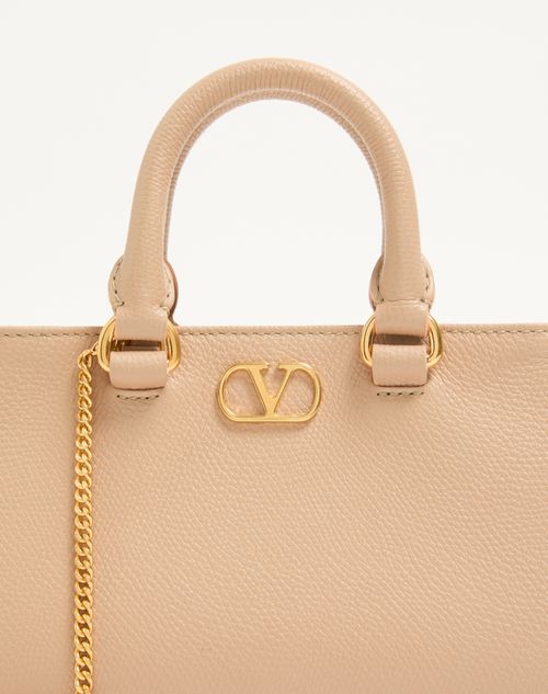 Valentino Garavani - Mini Vlogo Signature Bag In Grainy Calfskin - Pink - Woman - Top Handle Bags