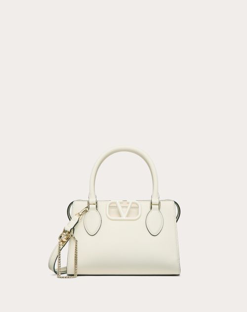 Valentino Garavani - Small Vsling Handbag In Grainy Calfskin - Ivory - Woman - Bags