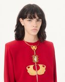 VALENTINO ページ メタル x クリスタル ネックレス