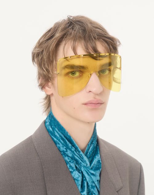 Valentino - Metal Mask Eyewear - Gold/yellow - Unisex - Eyewear