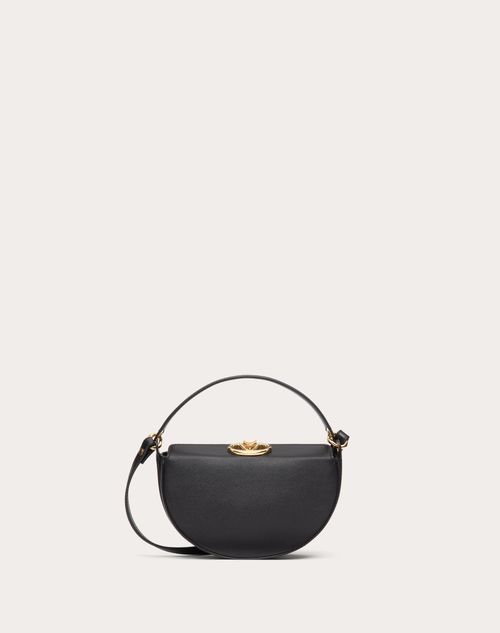 Valentino Garavani - Vlogo The Bold Edition Mini Handbag In Shiny Calfskin - Black - Woman - Bags