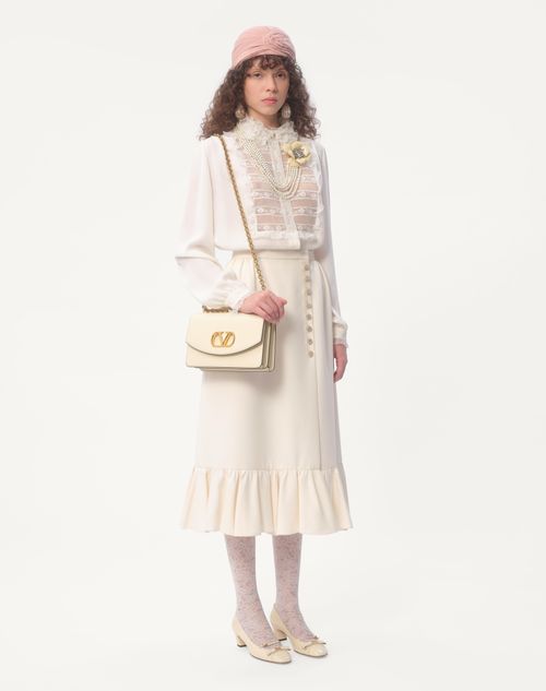 Valentino - Georgette Blouse - Ivory - Woman - Shirts And Tops