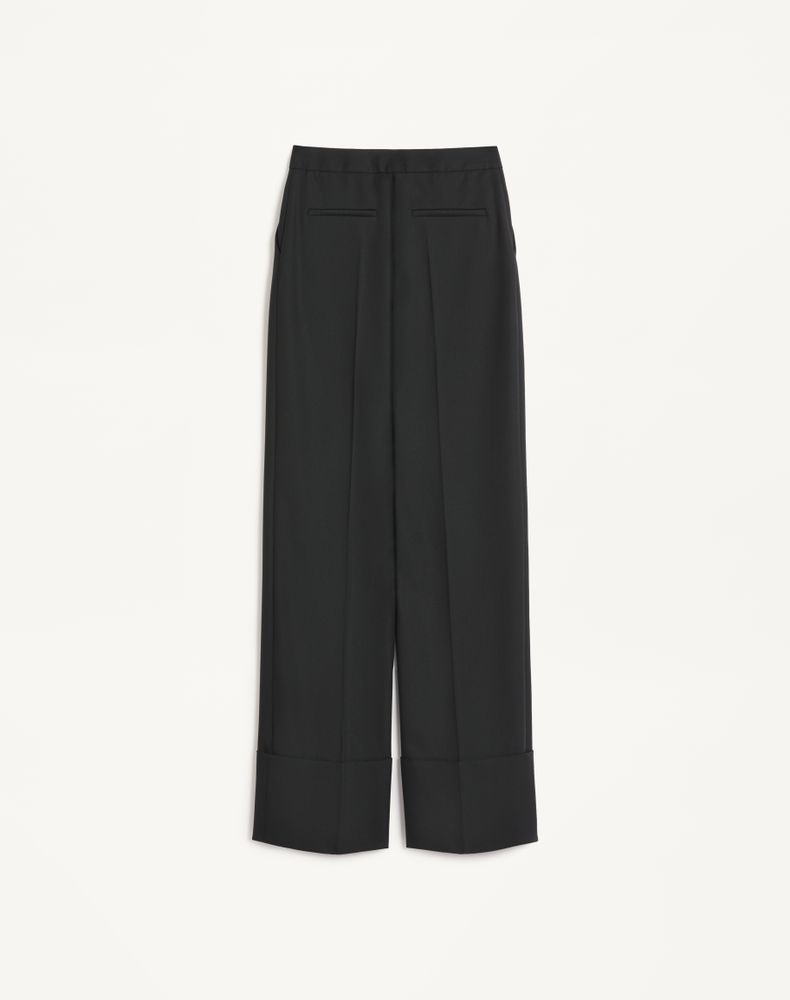 Valentino Virgin Wool Trousers Woman Black 38