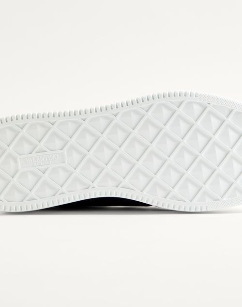Valentino Garavani - One Stud Xl Low-top Sneaker In Perforated Nappa - Blue/white - Man - Man Shoes Private Promotions