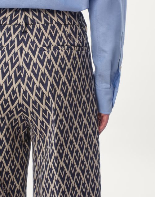 Wool Pants With Cuffs With Toute La V Jacquard Pattern for Wool Pants With Cuffs With Toute La V Jacquard Pattern for