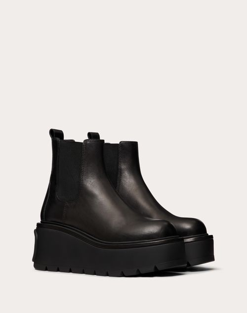 ヒール9cmヴァレンティノ　VALENTINO ブーツ　黒