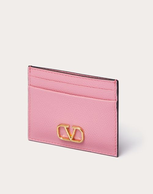 Valentino Garavani Vlogo Signature Grainy Calfskin Wallet