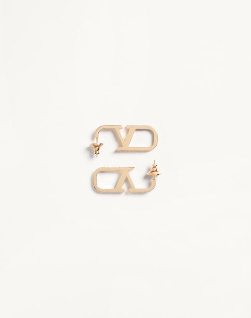 Valentino Garavani - Vlogo Signature Metal And Swarovski® Crystal Earrings - Gold/crystal - Woman - Jewellery