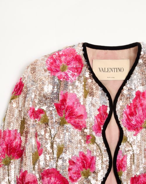 Valentino - 엠브로이더리 오간자 재킷 - 멀티컬러 - 여성 - 코트 & 아우터웨어