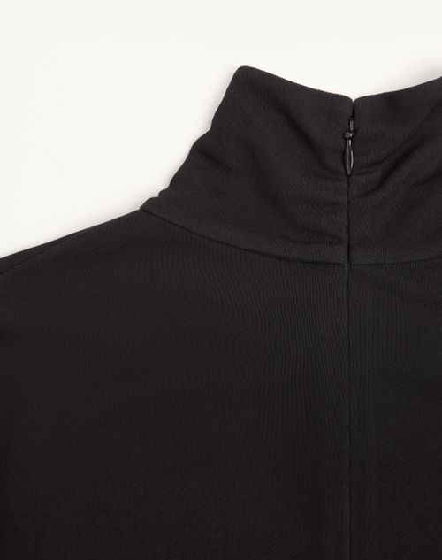 Valentino - Crepe Jersey Top - Black - Woman - Shirts And Tops