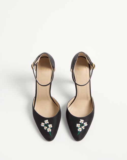 Hi Dolly Fabric Pumps With Floral Embroidery 105mm for Woman