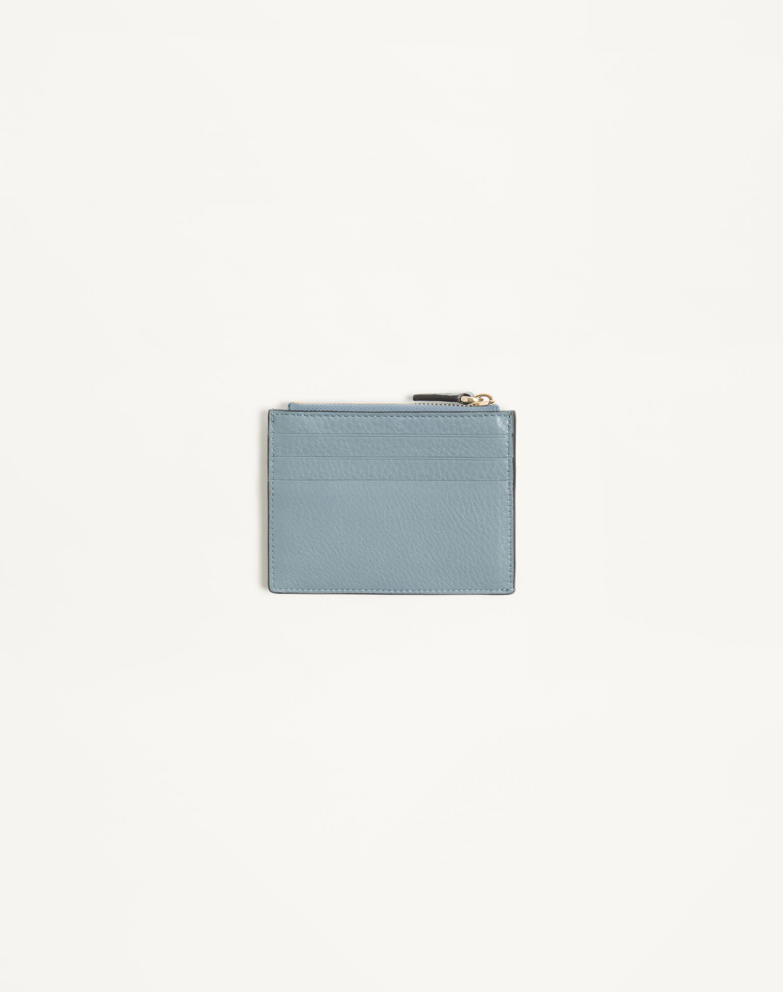 발렌티노 락스터드 그레이니 카프스킨 지퍼 카드홀더 8W2P0AI8VSH_MXE