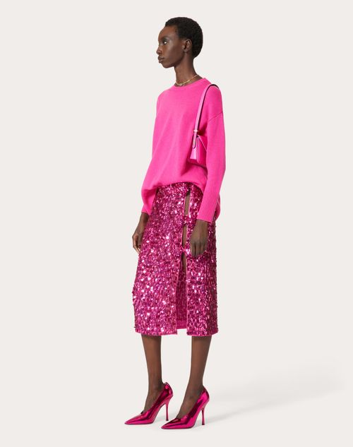 Valentino - Embroidered Organza Skirt - Pink Pp - Woman - Skirts