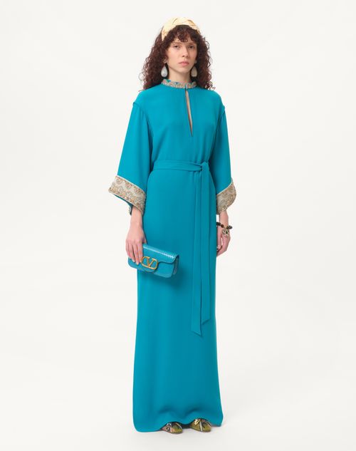 Valentino Garavani - Valentino Garavani Locò Python Clutch - Peacock - Woman - Shoulder Bags