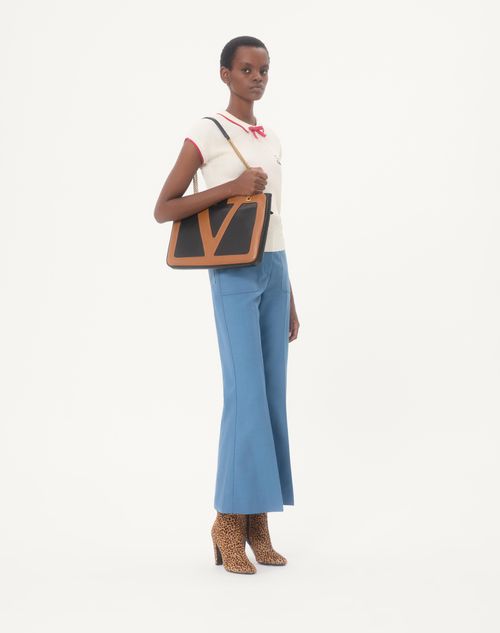 Valentino - Top En Coton - Bouleau/paris - Femme - Maille