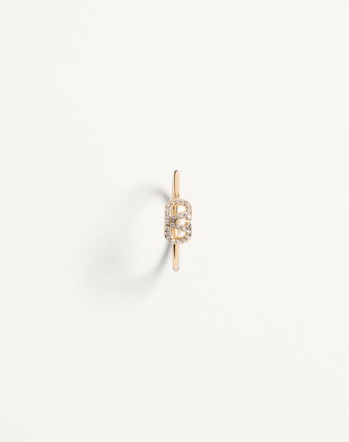 Valentino Garavani - Vlogo Signature Metal And Swarovski® Crystal Ring - Gold/crystal - Woman - Jewellery