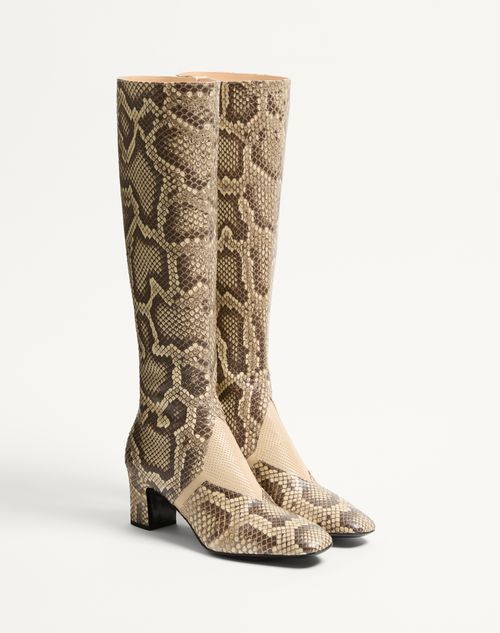 Equivoque Python Boot 60mm for Woman in Cream/papyrus Equivoque Python Boot 60mm for Woman in Cream/papyrus