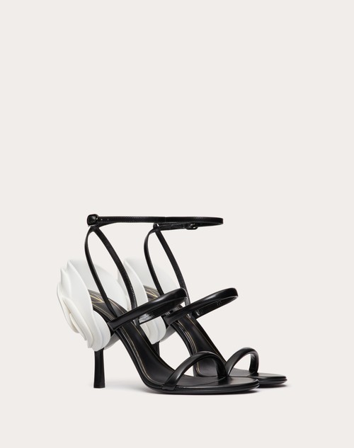 Valentino Garavani Black Roserouche Heeled Sandals