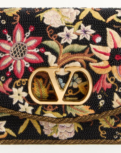 Valentino Garavani Vain Embroidered Shoulder Bag for Woman