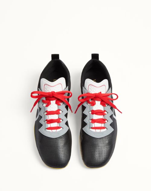 Chromathon Sneaker In Perforated Nappa for Man in Black/grey Chromathon Sneaker In Perforated Nappa for Man in Black/grey