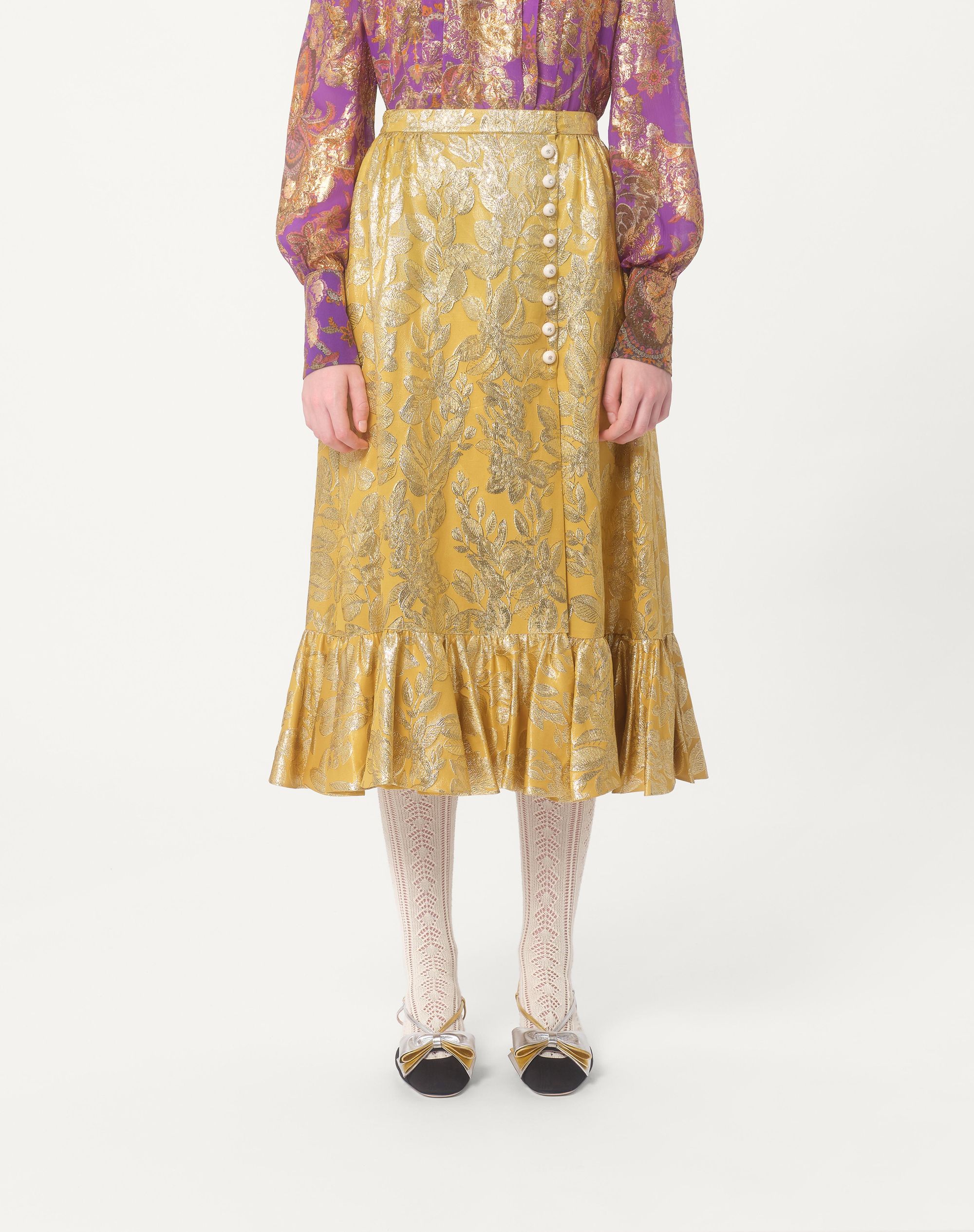 SKIRT IN APRES L'HIVER SILK LUREX FOGLIOLINE ?quality=80&size=35&format=auto