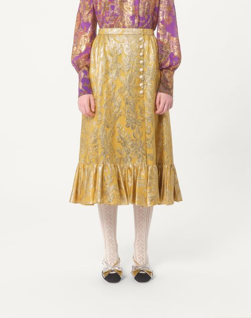 Skirt In Apres L'hiver Silk Lurex Foglioline for Woman in Skirt In Apres L'hiver Silk Lurex Foglioline for Woman in