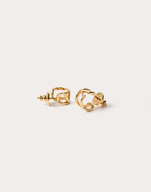 Vlogo Signature Metal Earrings for Woman in Gold