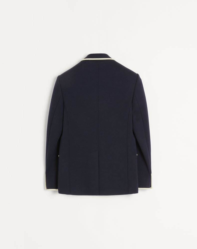 Valentino Double-Breasted Wool Jacket With Vg Patch Man Night 48
