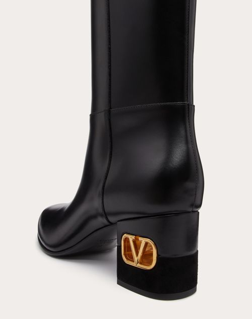 Valentino Garavani Heritage Calfskin Boot 60mm for Woman in Black