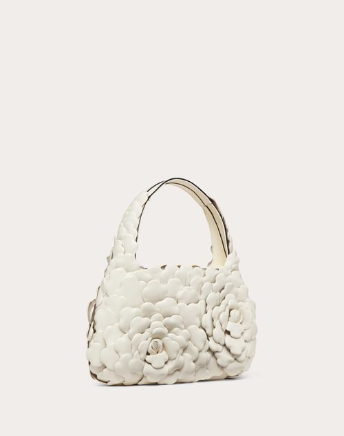 Valentino Garavani - Small Valentino Garavani 03 Rose Edition Atelier Hobo Bag - Ivory - Woman - Woman Bags & Accessories Sale