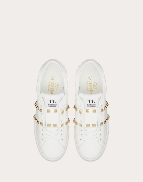 blok er der Vedrørende Open Disco Wedge Sneaker In Calfskin 85 Mm for Woman in White | Valentino US