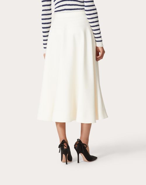 Crepe Couture Midi Skirt for Woman in Ivory | Valentino WX