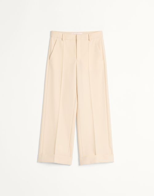 Valentino - Wool Trousers - Butter - Man - Trousers And Shorts