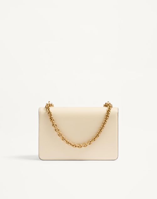 Valentino Garavani - Valentino Garavani Vain Shoulder Bag In Shiny Calfskin - Butter - Woman - Shoulder Bags
