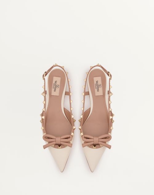 Rockstud Bow Slingback Ballerinas In Patent Leather for Rockstud Bow Slingback Ballerinas In Patent Leather for