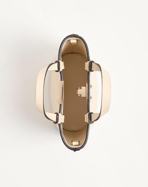 Valentino Garavani - Valentino Garavani Rockstud Mini Bag In Grainy Calfskin - Ivory - Woman - Wallets And Small Leather Goods