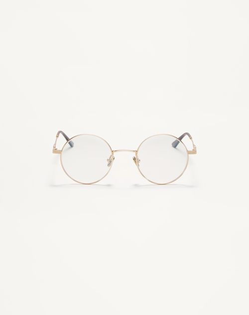 Valentino Round Metal Frame Unisex Gold 48 In Gold
