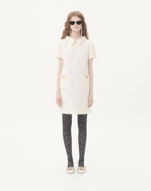 Valentino - Crepe Couture Short Dress - Ivory - Woman - Dresses