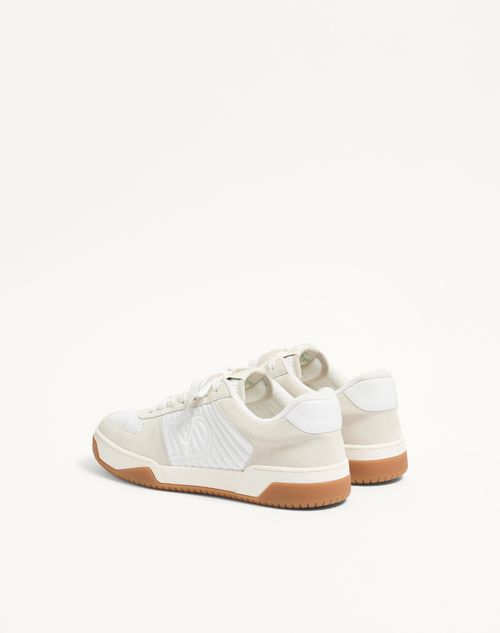 Valentino Garavani - Sparry Trainer In Split Leather And Nappa - White - Man - Sneakers
