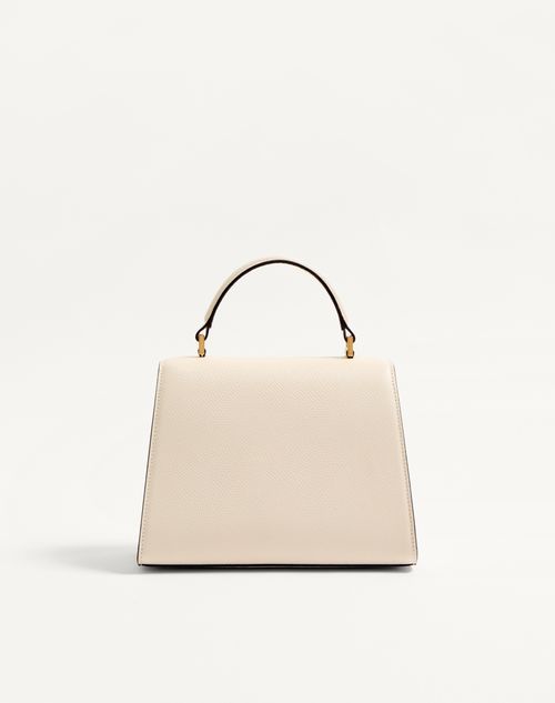 Valentino Garavani - Valentino Garavani Vsling Small Handbag In Grainy Calfskin With Jewel Logo - Ivory - Woman - Top Handle Bags